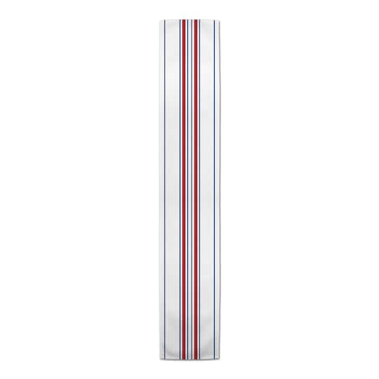 72&#x22; Red, White &#x26; Blue Stripes Poly Twill Runner